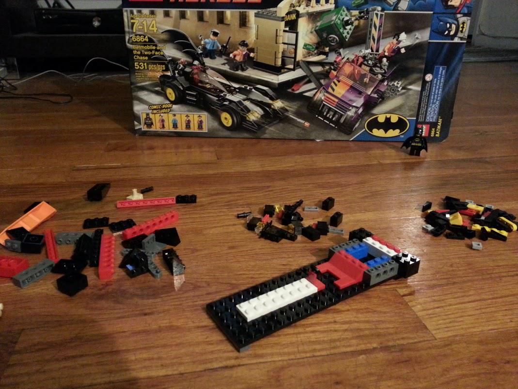 lego batmobile two face chase instructions