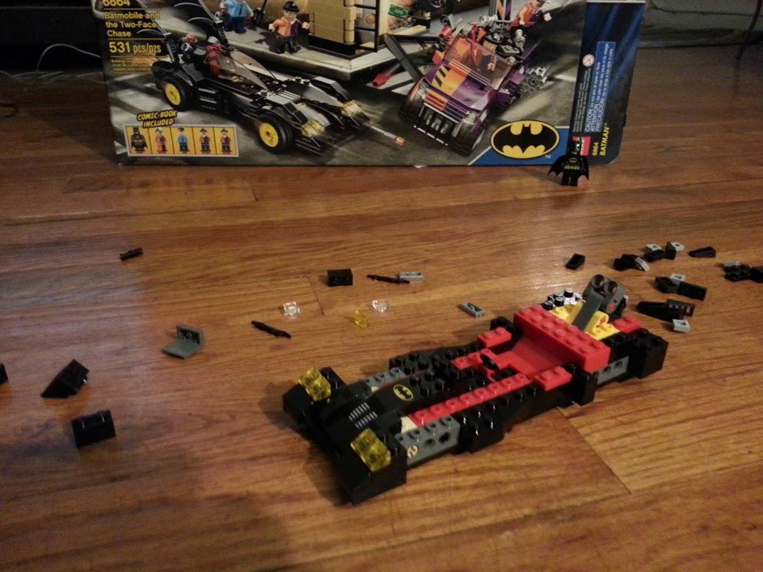 lego batmobile two face chase instructions